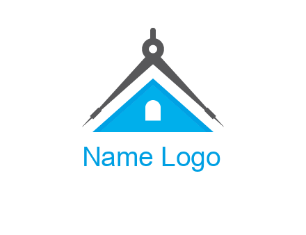 divider compass and roof logo
