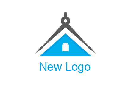 divider compass and roof logo