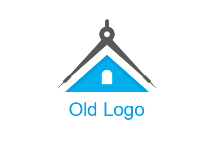 divider compass and roof logo