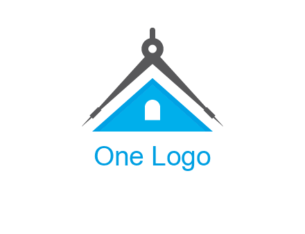 divider compass and roof logo