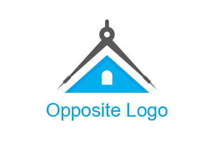 divider compass and roof logo