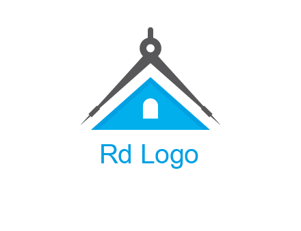 divider compass and roof logo