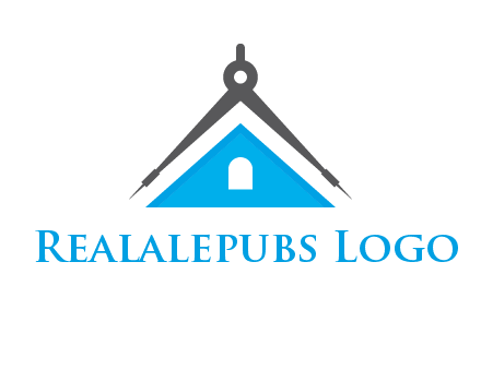 divider compass and roof logo
