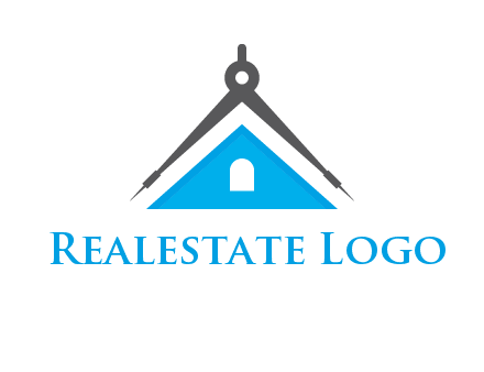 divider compass and roof logo