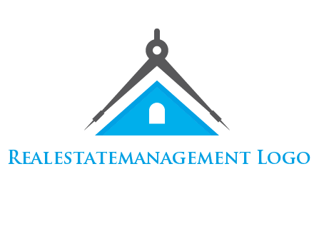 divider compass and roof logo