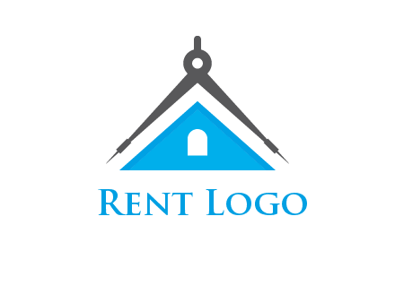 divider compass and roof logo