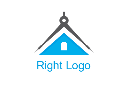 divider compass and roof logo