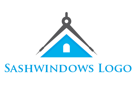 divider compass and roof logo