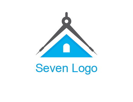 divider compass and roof logo