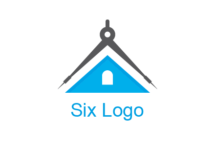 divider compass and roof logo