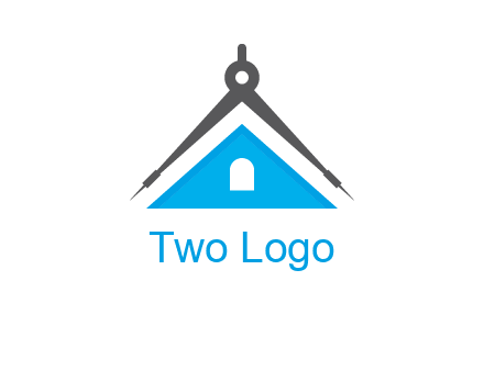 divider compass and roof logo