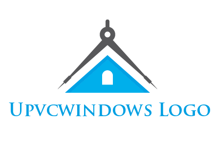 divider compass and roof logo