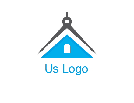 divider compass and roof logo