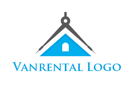 divider compass and roof logo