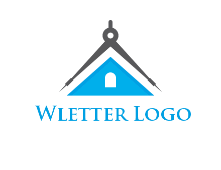 divider compass and roof logo