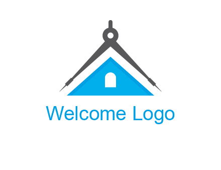 divider compass and roof logo