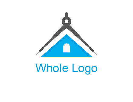 divider compass and roof logo