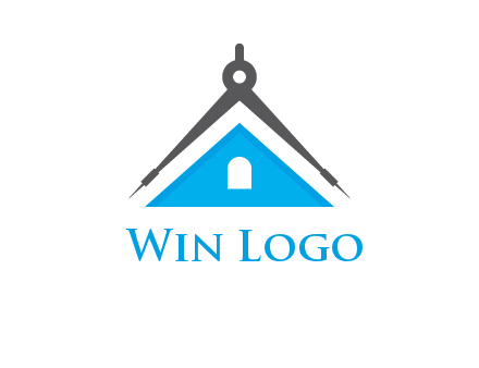 divider compass and roof logo