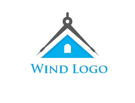 divider compass and roof logo