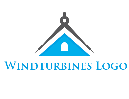 divider compass and roof logo