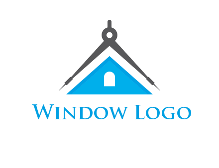divider compass and roof logo