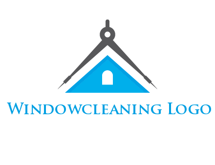 divider compass and roof logo