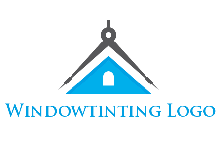 divider compass and roof logo