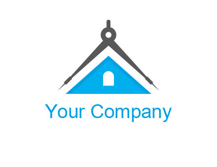 divider compass and roof logo