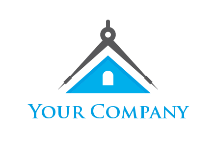 divider compass and roof logo