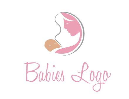baby and mother childcare logo