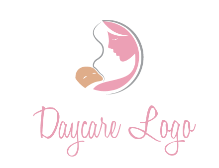 baby and mother childcare logo