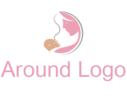 baby and mother childcare logo
