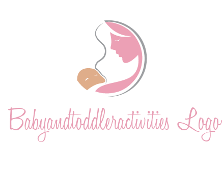 baby and mother childcare logo