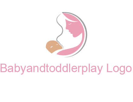 baby and mother childcare logo