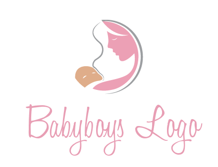 baby and mother childcare logo