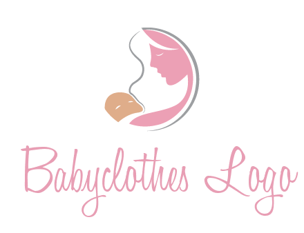 baby and mother childcare logo