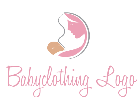 baby and mother childcare logo