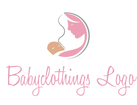 baby and mother childcare logo