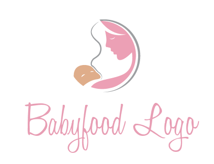 baby and mother childcare logo