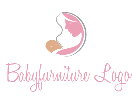 baby and mother childcare logo