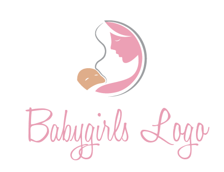 baby and mother childcare logo