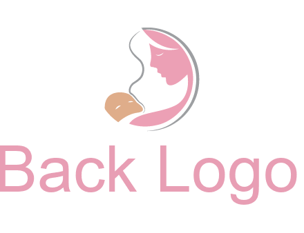 baby and mother childcare logo