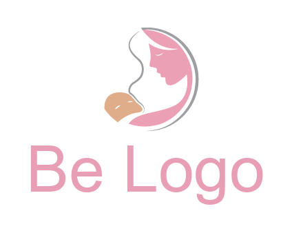 baby and mother childcare logo
