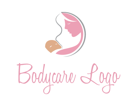 baby and mother childcare logo