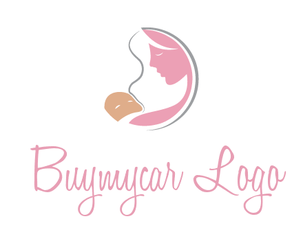 baby and mother childcare logo
