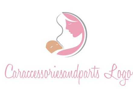 baby and mother childcare logo