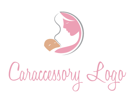 baby and mother childcare logo