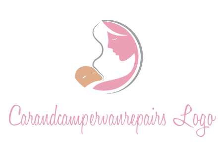 baby and mother childcare logo