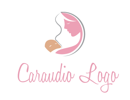 baby and mother childcare logo