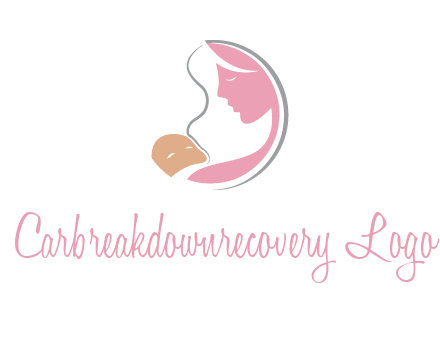 baby and mother childcare logo